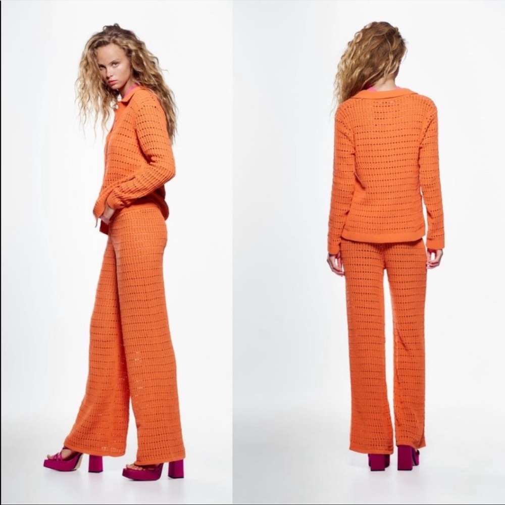 Orange knit set